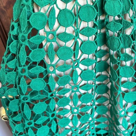 Ryan Michelle Dress Green Floral Lace - Picture 4 of 13